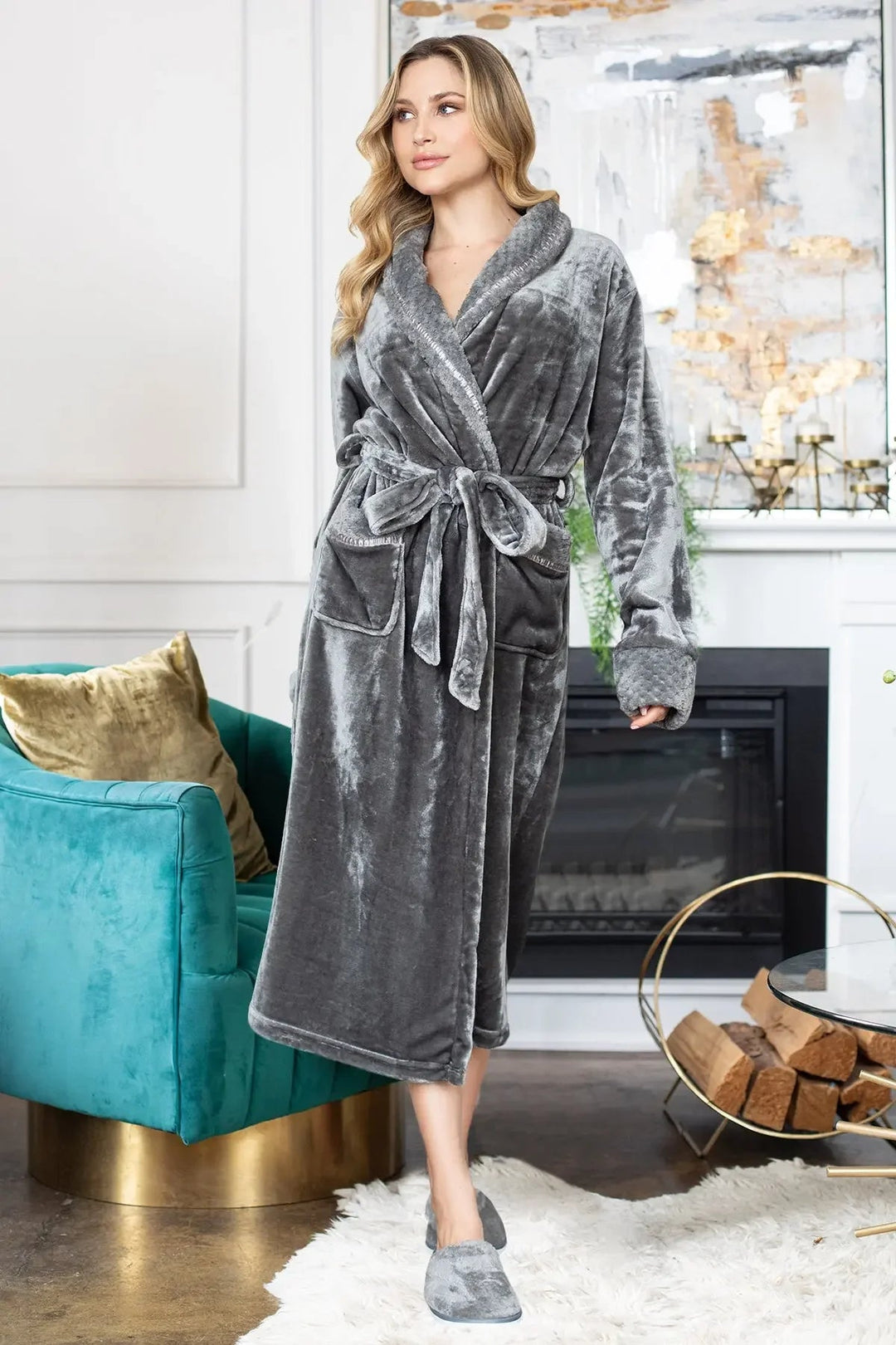 Women's Ultra Soft Plush Bathrobe | CloudSoft Luxury Fleece Robe