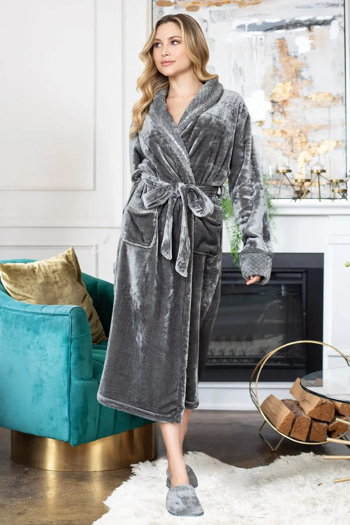 Women's Ultra Soft Plush Bathrobe | CloudSoft Luxury Fleece Robe