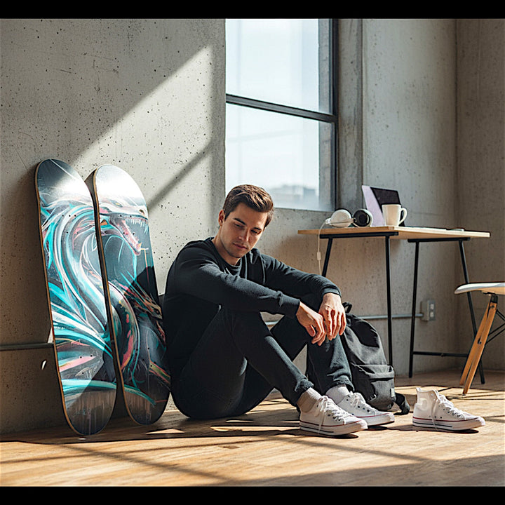 2 Skateboard Series Art - Wyrm Fangs