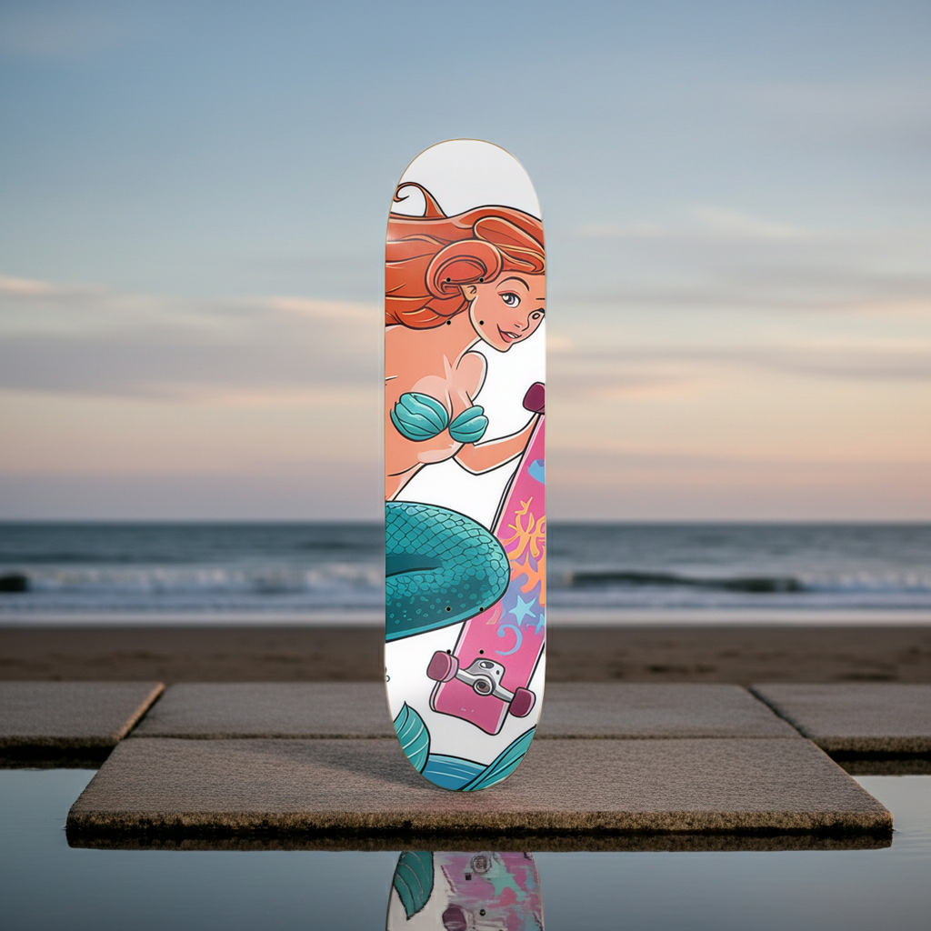 Skate Boarding Mermaid Skateboard – Ocean Fantasy Deck