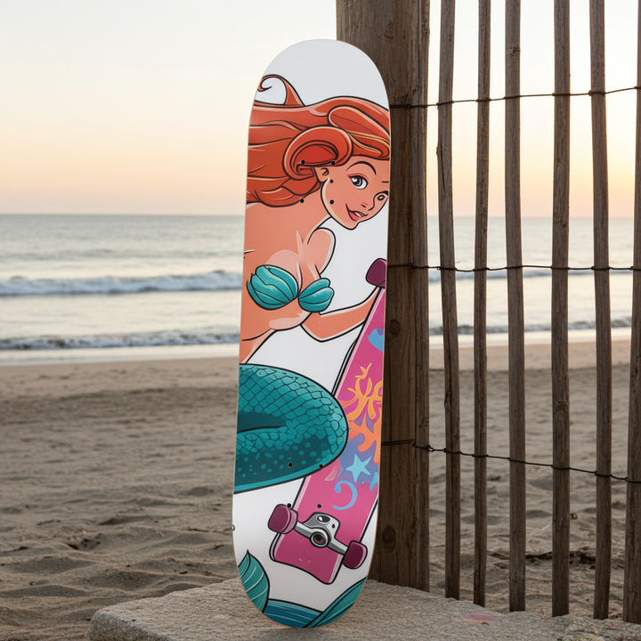 Skate Boarding Mermaid Skateboard – Ocean Fantasy Deck