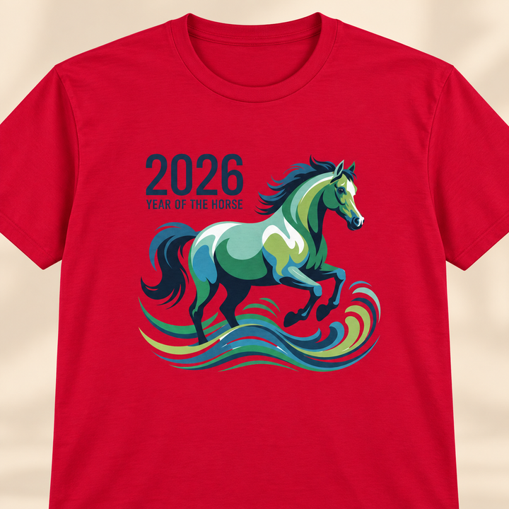 2026 Year of the Horse T-Shirt — Running Horse Graphic